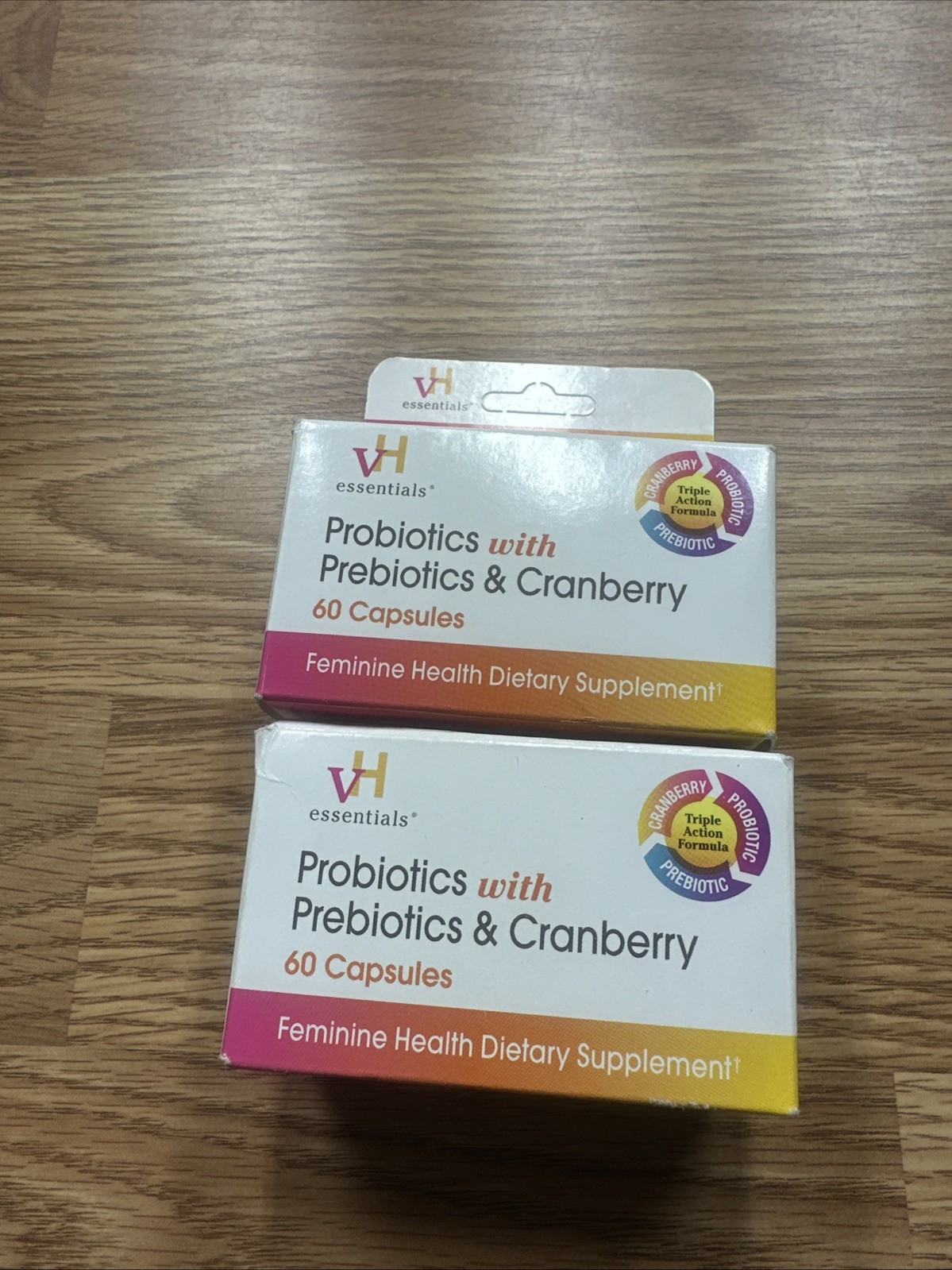 2 X VH Essentials Probiotics With Prebiotics And Cranberry 60 Capsules