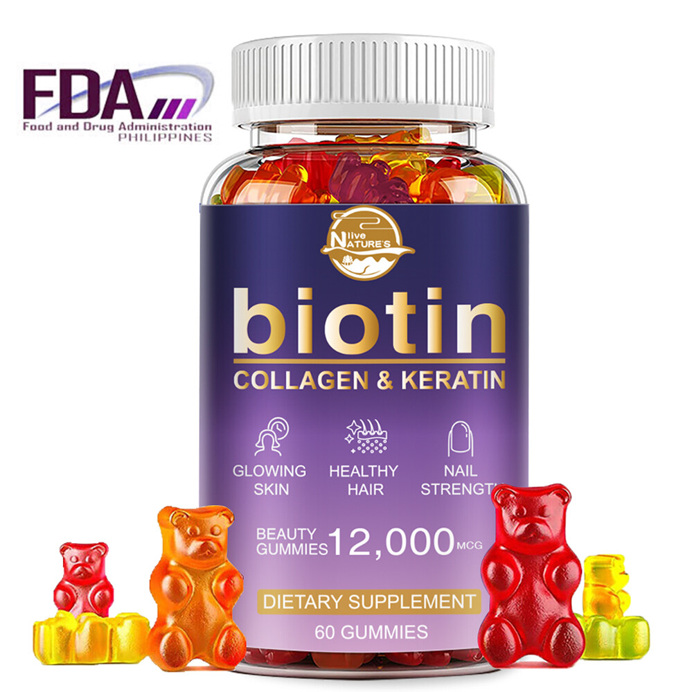 Biotin Collagen & Keratin 60 Cap 12,000mcg – Hair Skin Nails Bone & Joint Health