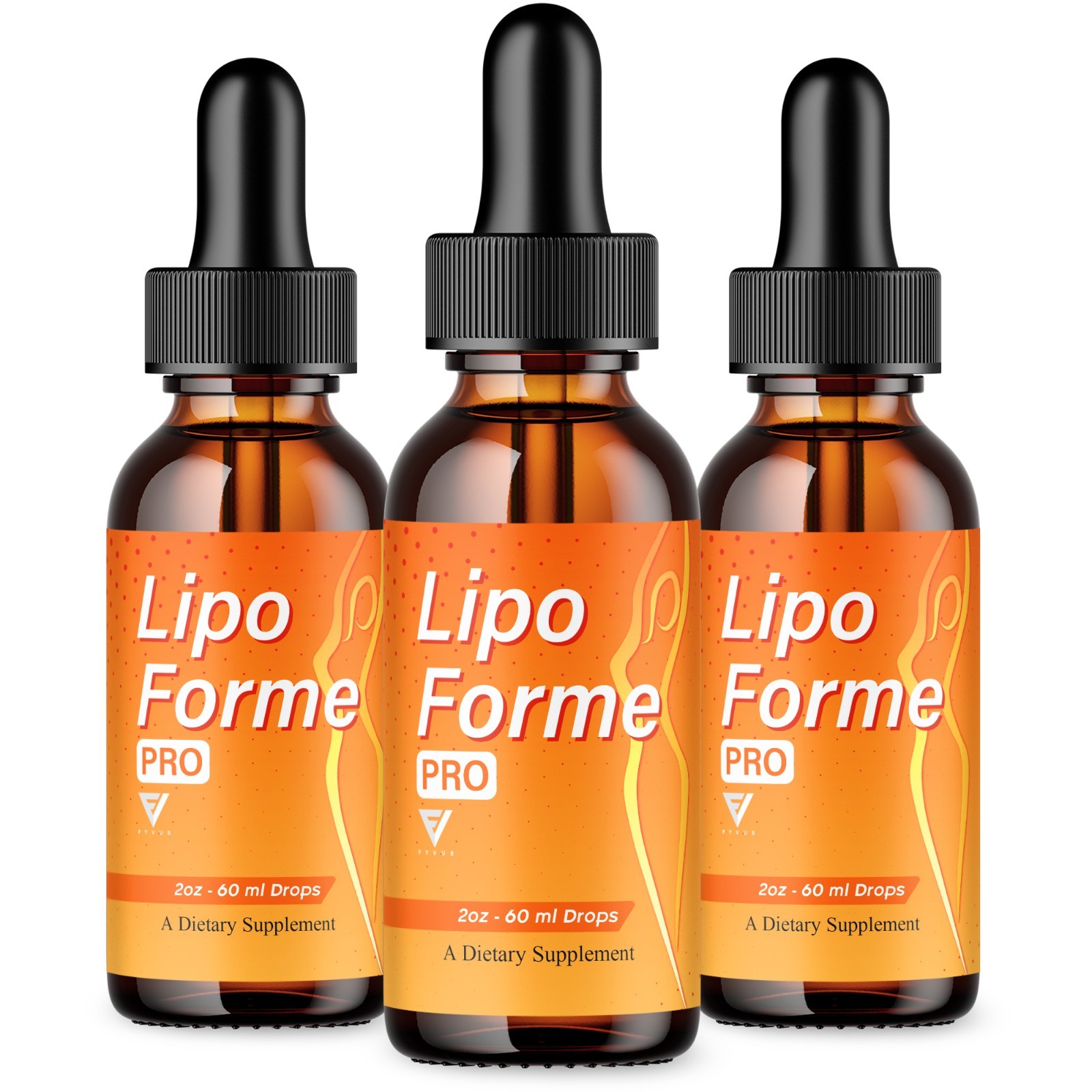 (3 Pack) Lipo Forme Pro Liquid Drop Supplement, LipoForme Max Strength (6oz)