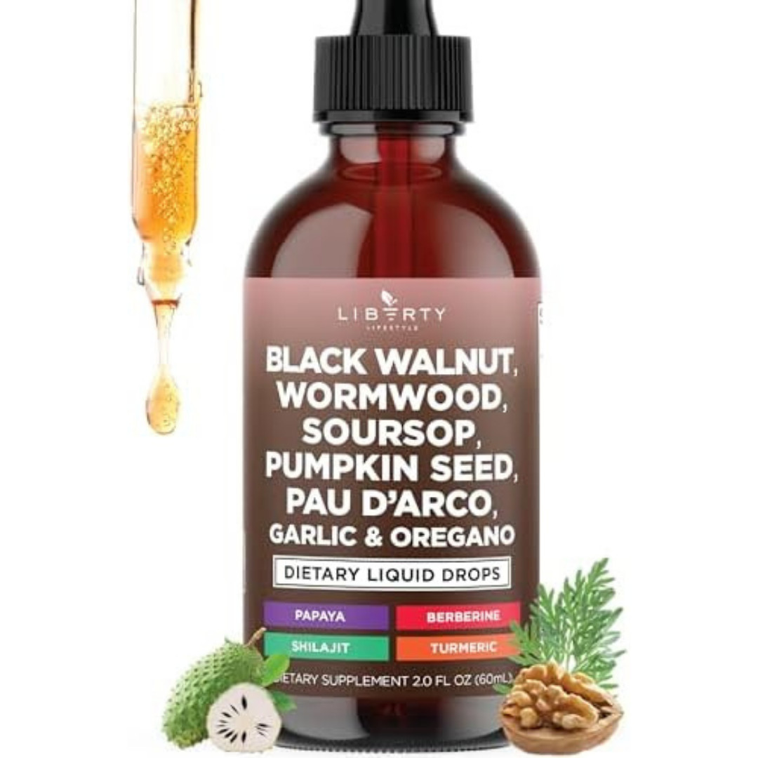 Para Defend Wormwood Black Walnut Cleanse for Humans Drops Liquid Soursop Garlic