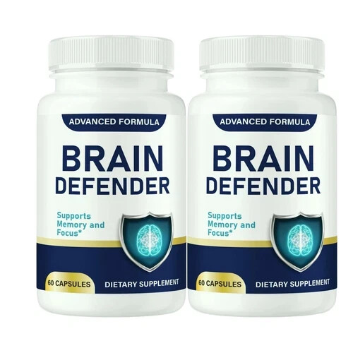 2-Pack Brain Defender Capsules, Supports Memory and Focus – 120 Capsules