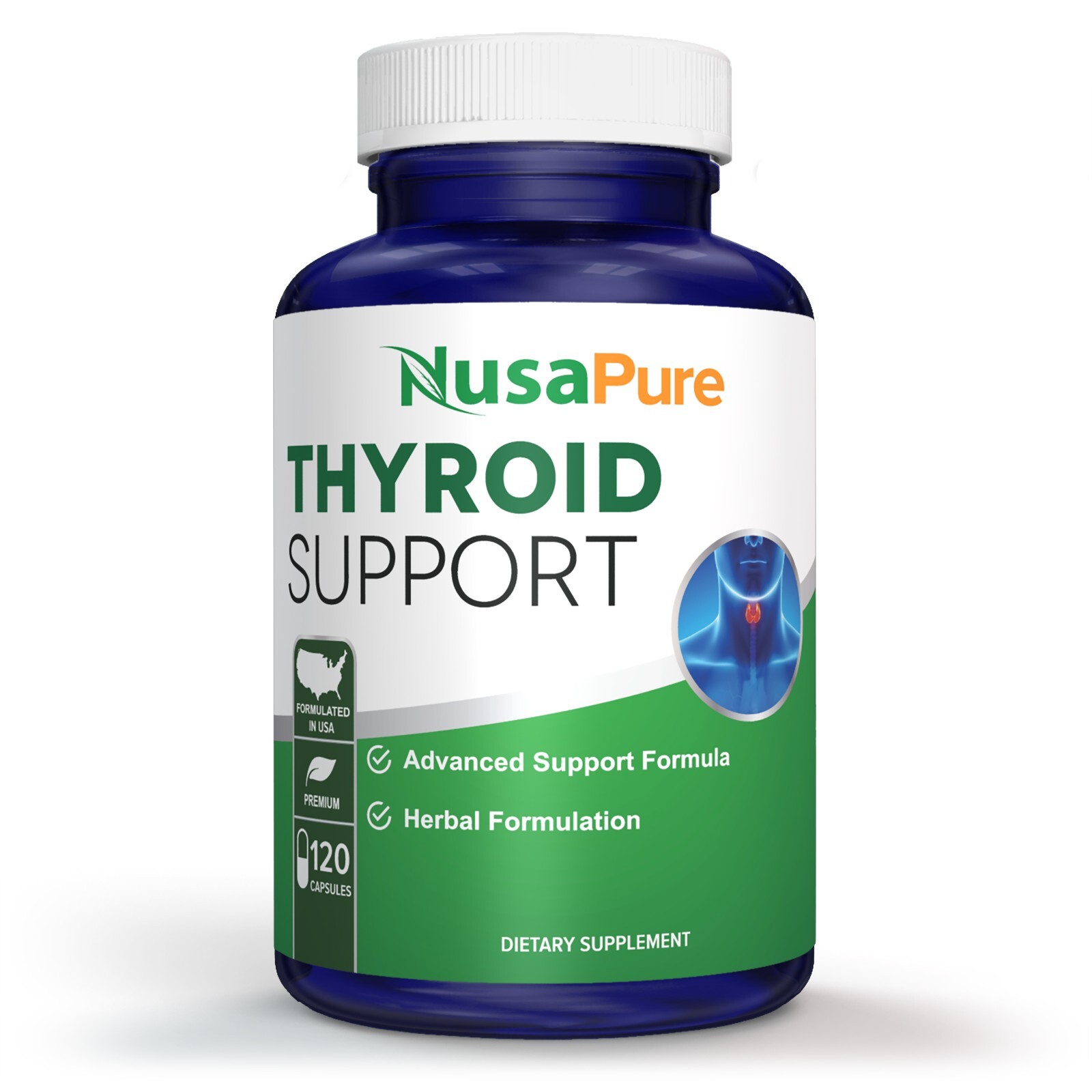 NusaPure Premium Thyroid Support Supplement  120 caps