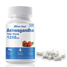 Ashwagandha Root Powder Extract Withania Somnifera 1200mg 120Caps Anxiety Relief