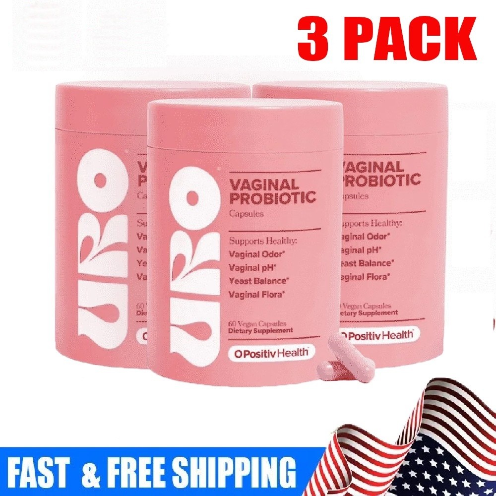 3PACKS URO O Positiv Vaginal Probiotics for Women pH Balance w/ Prebiotic 180 ct