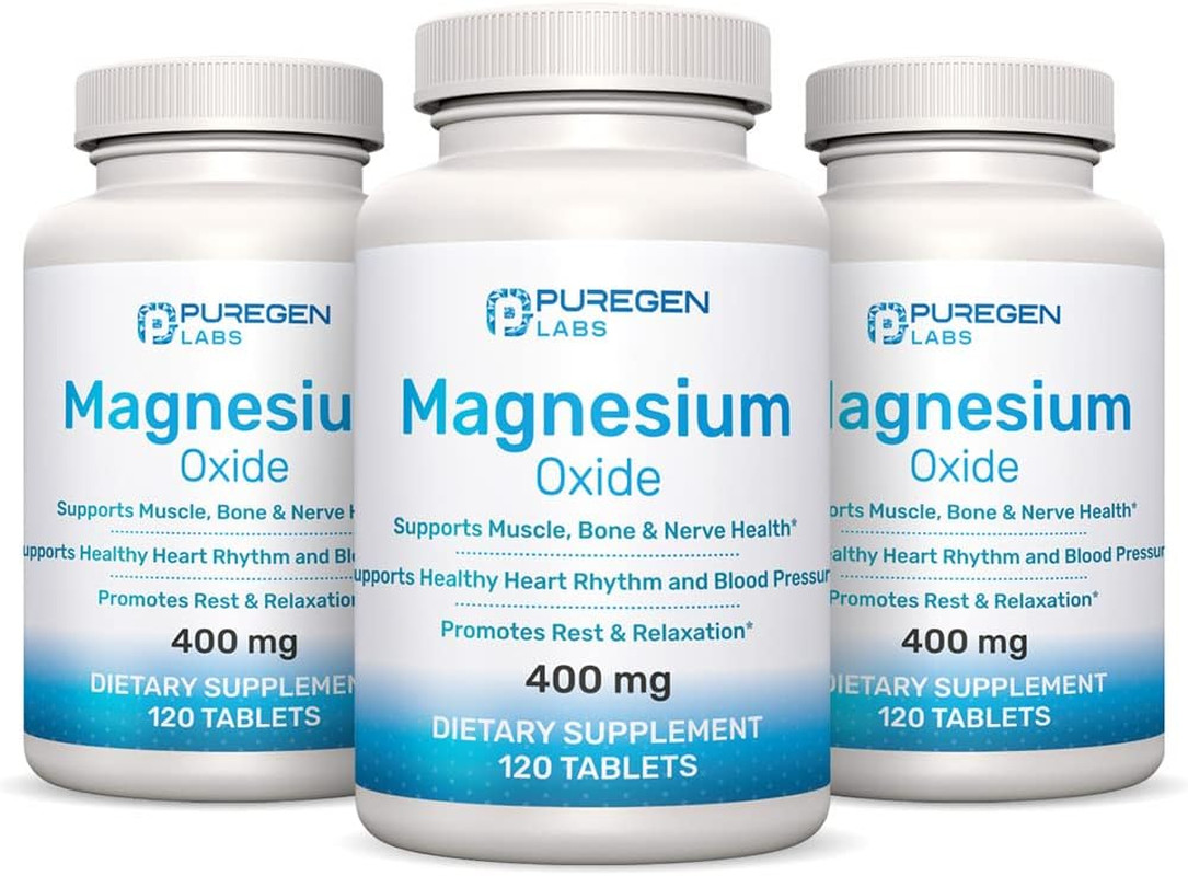 Magnesium 400Mg [High Potency] Supplement – Magnesium Oxide for Immune Support,