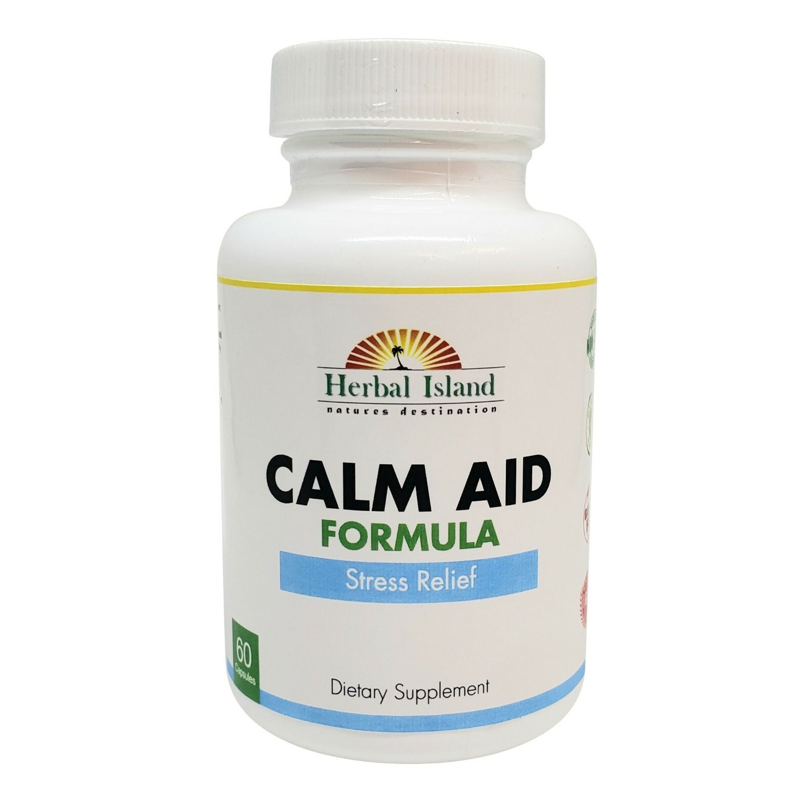 Calm Aid Formula – All Natural Stress Relief – 60 Veggie Capsules