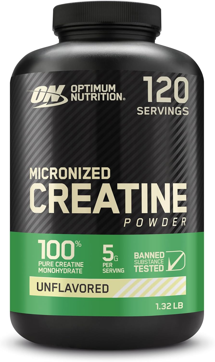Micronized Creatine Monohydrate Powder, Unflavored, 600g, 120 Servings