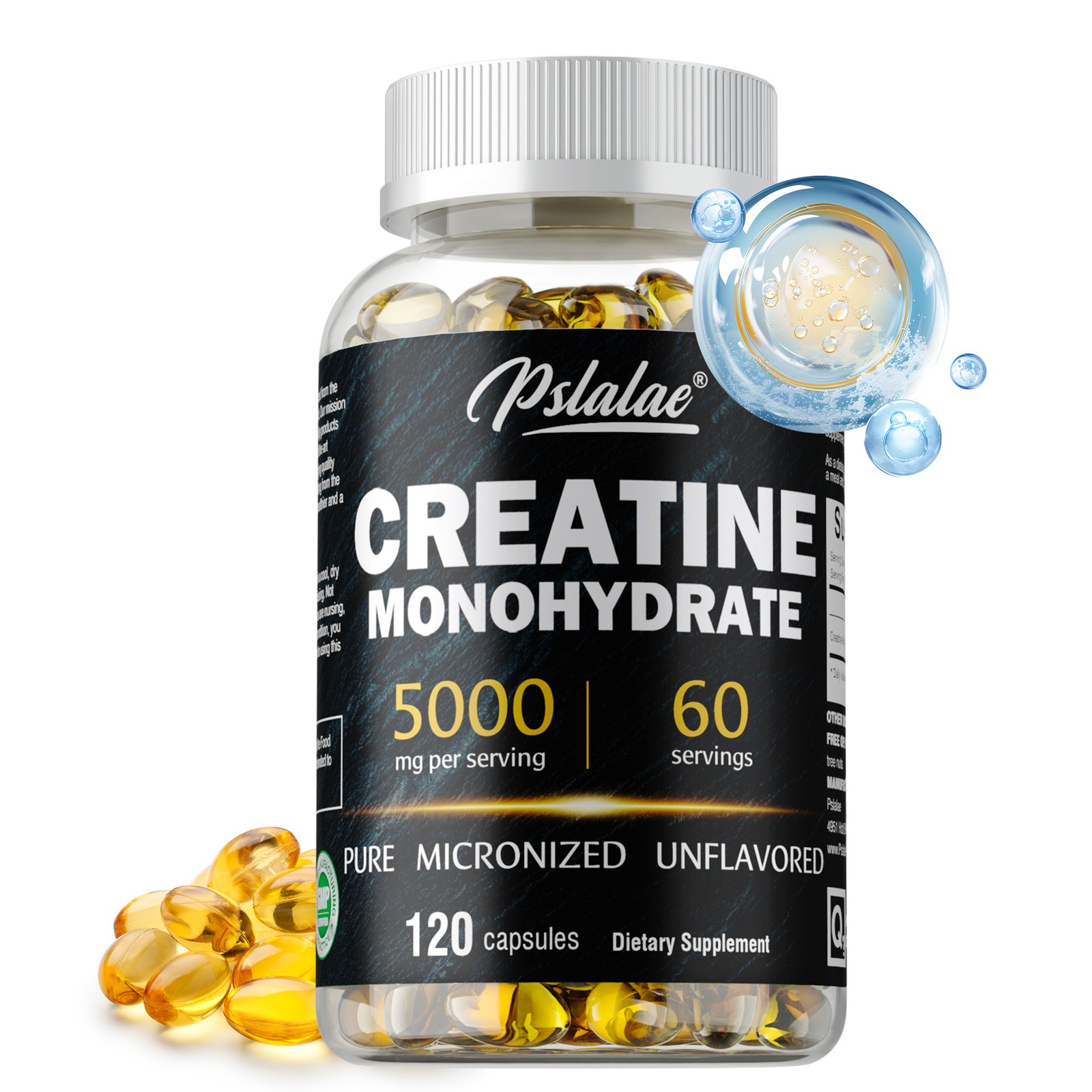 Creatine Monohydrate 5000mg- Energy&Endurance,Muscle Health,Testosterone Booster