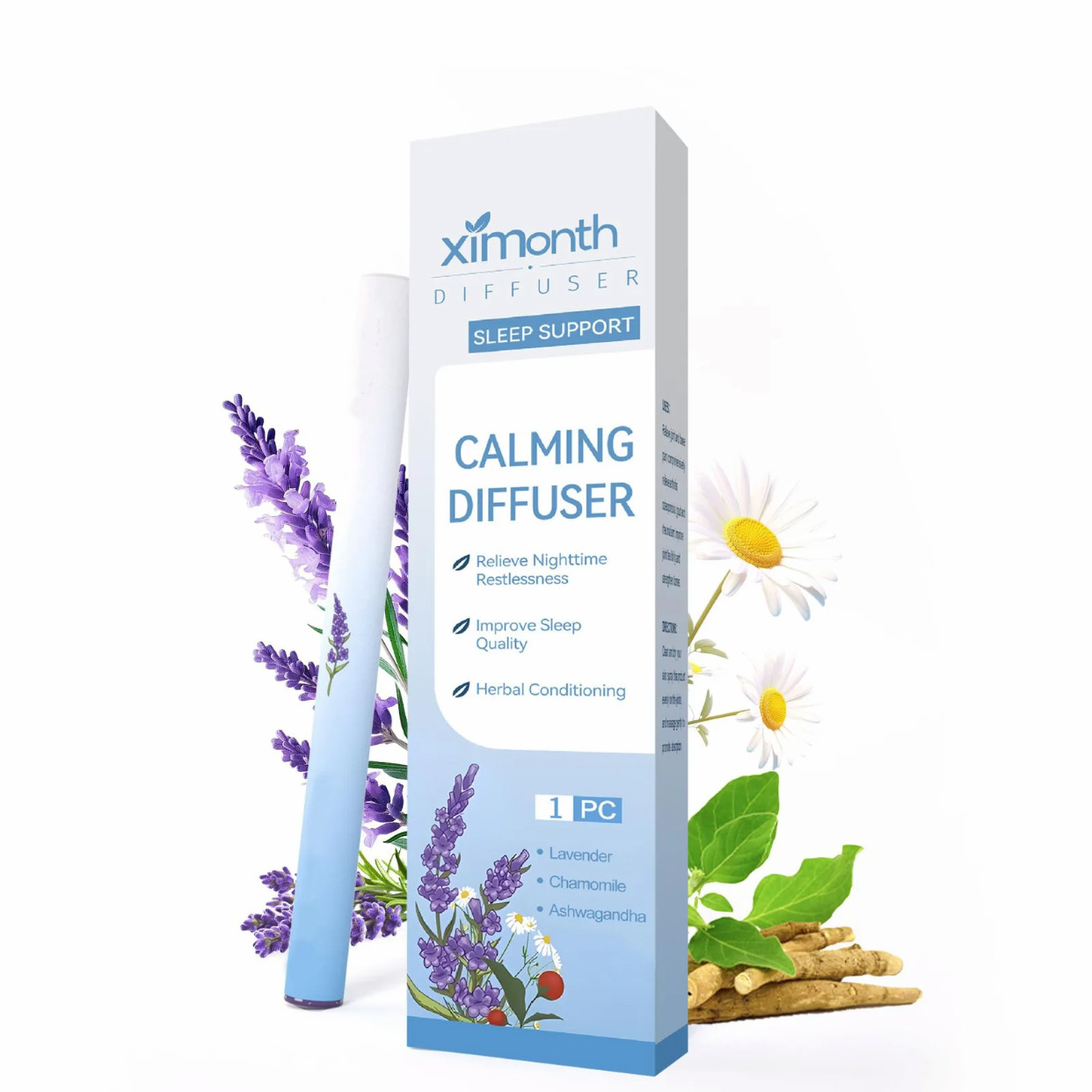 Herbal Melatonin Diffuser Upgraded with Lavender，Sleep Support andStress Relief