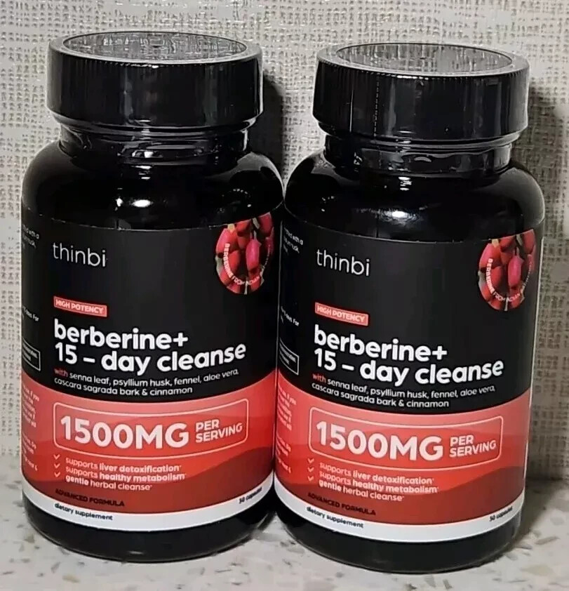 2-PK Colon Cleanse Berberine Supplement 1500mg – 2 Pack – 15-Day Extra Streng…