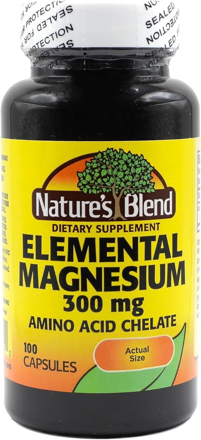 Nature’s Blend Elemental Magnesium 300 mg 100 Caps