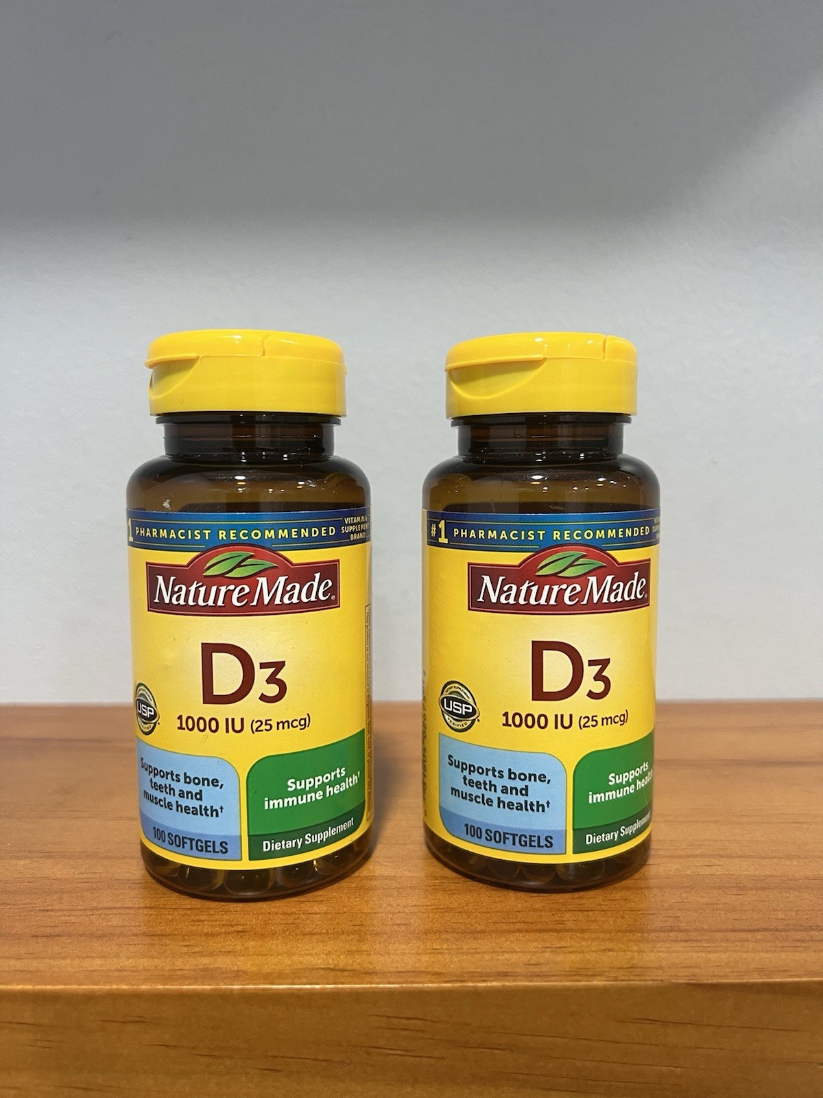NATURE MADE NIB Lot Of 2 Vitamin D3 1000iu (25mcg) 100 tablets EXP. MAY 2026