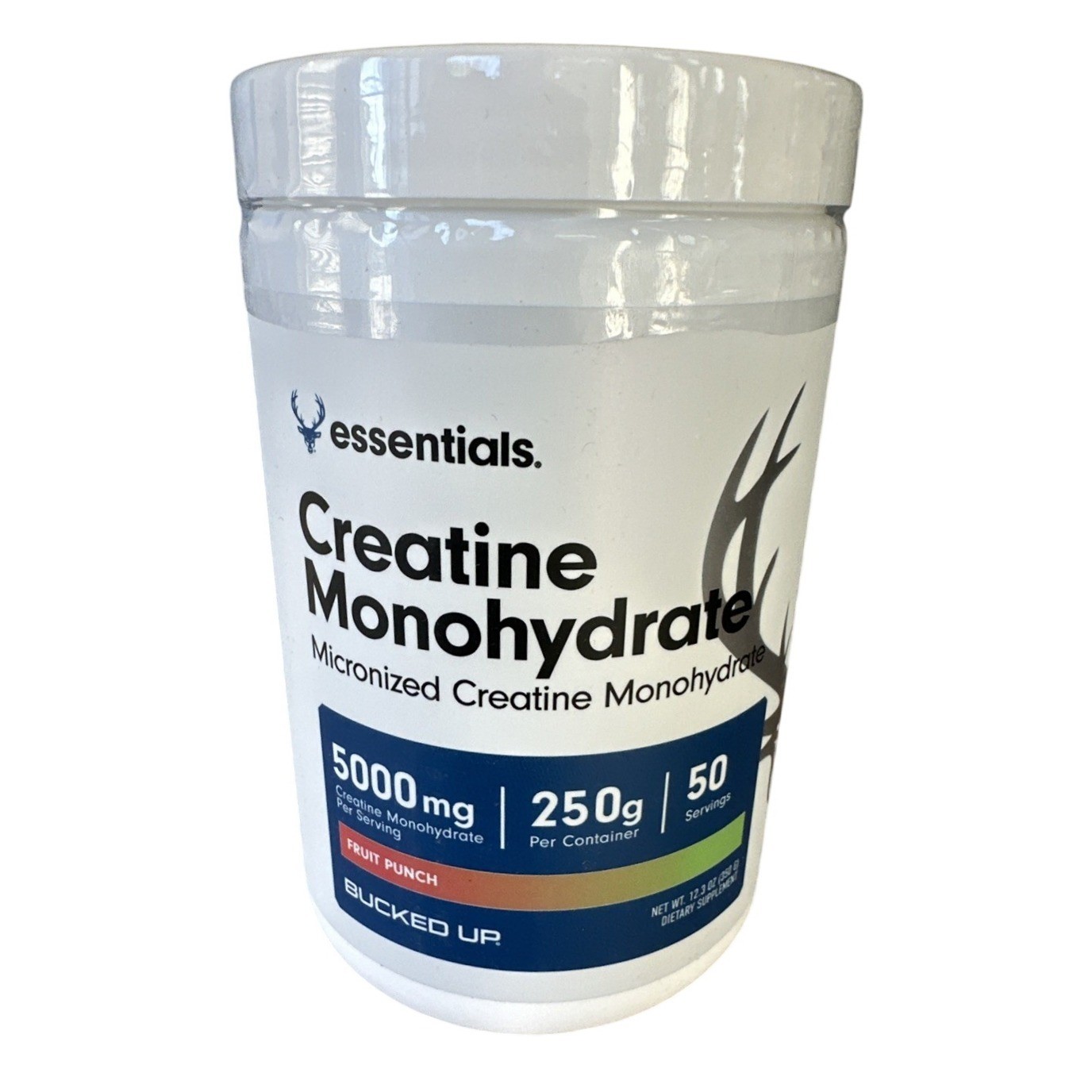 BUCKED UP CREATINE MONOHYDRATE Pure Micronized – Fruit Punch – 50 servings 5000m