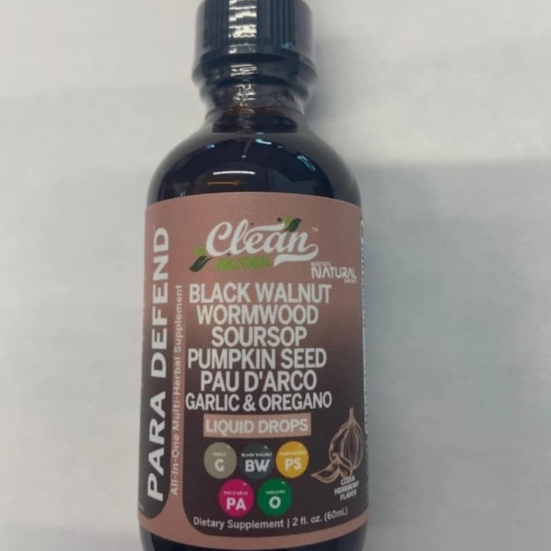 Cleanse for Humans Black Walnut Garlic Soursop Para Defend Wormwood Drops Liquid