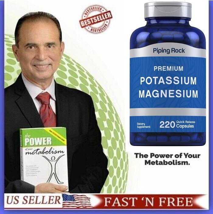 Cápsulas De Magnesio Antiestrés Citrato De Magnesio Puro Y Potasio 220 Pcs