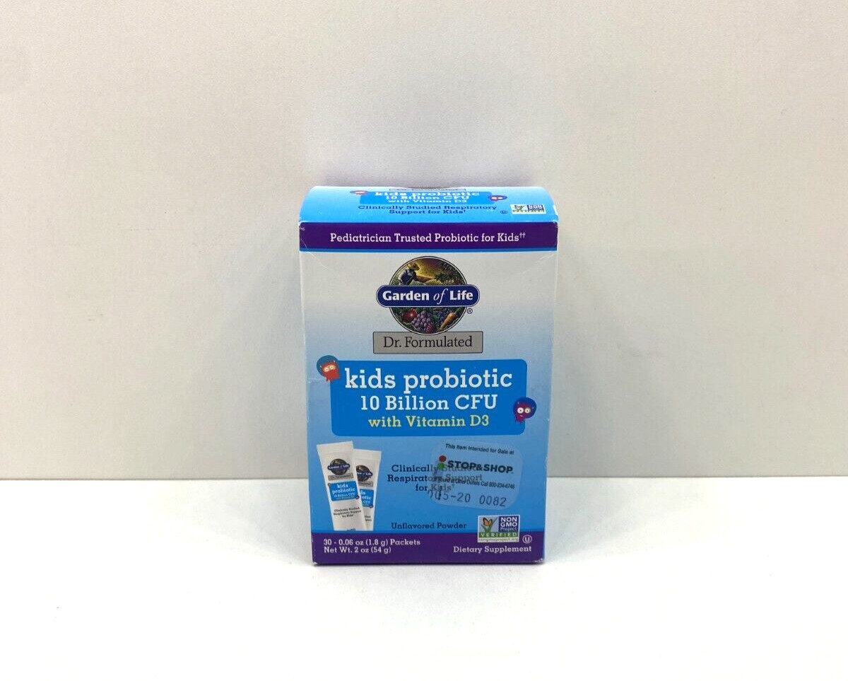 NEW Garden Of Life Dr. Formulated Kids Probiotic Vitamin D3 30 Packets 2026