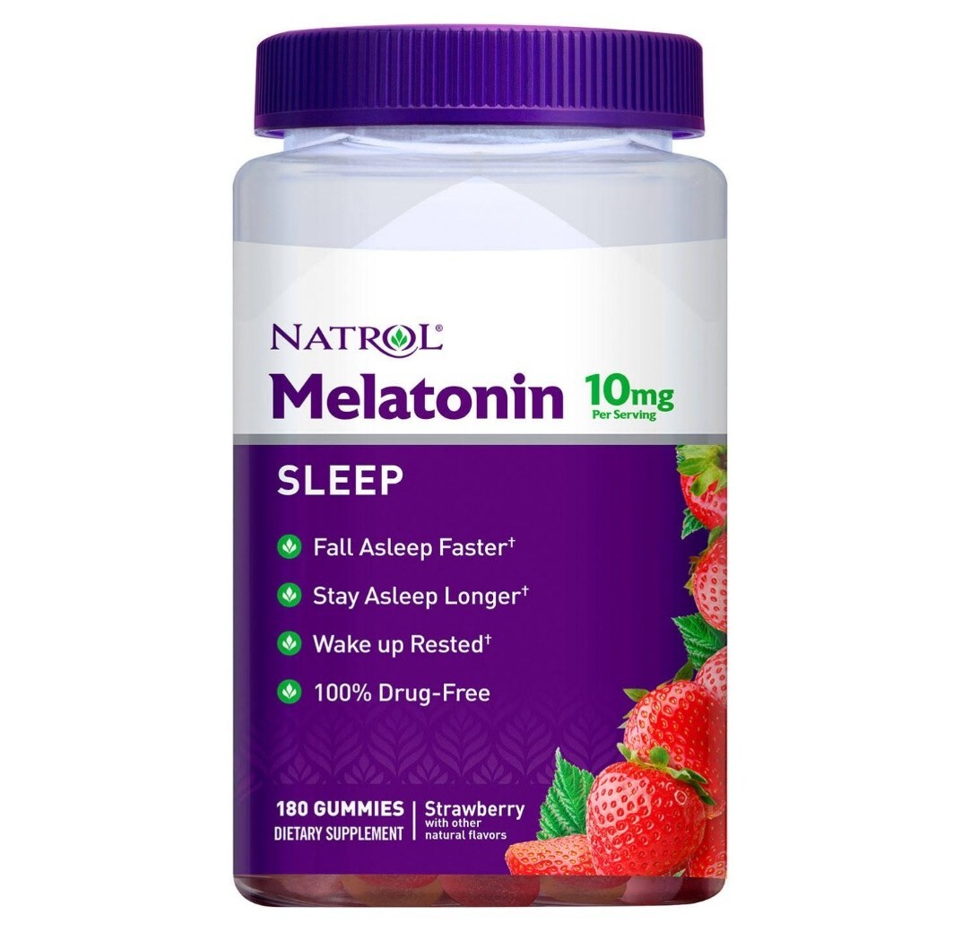 Natrol Melatonin Gummies 5 mg –  180 Gummies , Sleep faster, always Fresh & new