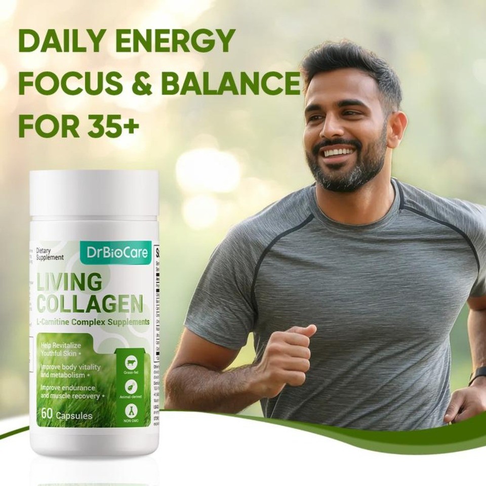 Living Collagen Capsules – Supports Energy, Focus & Daily Balance – 60 Capsules