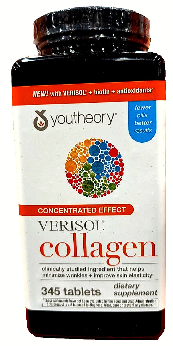 Youtheory Collagen + Biotin (345) Tablets Exp 09/2027