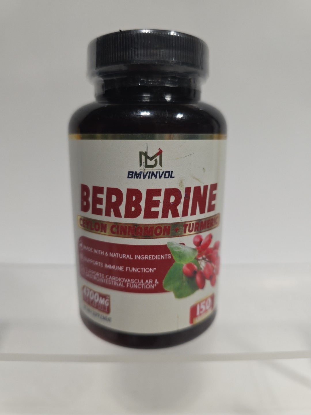 BMVINVOL – Berberine Supplement 4700mg *LARGER 150 Count, EXP 10/2026