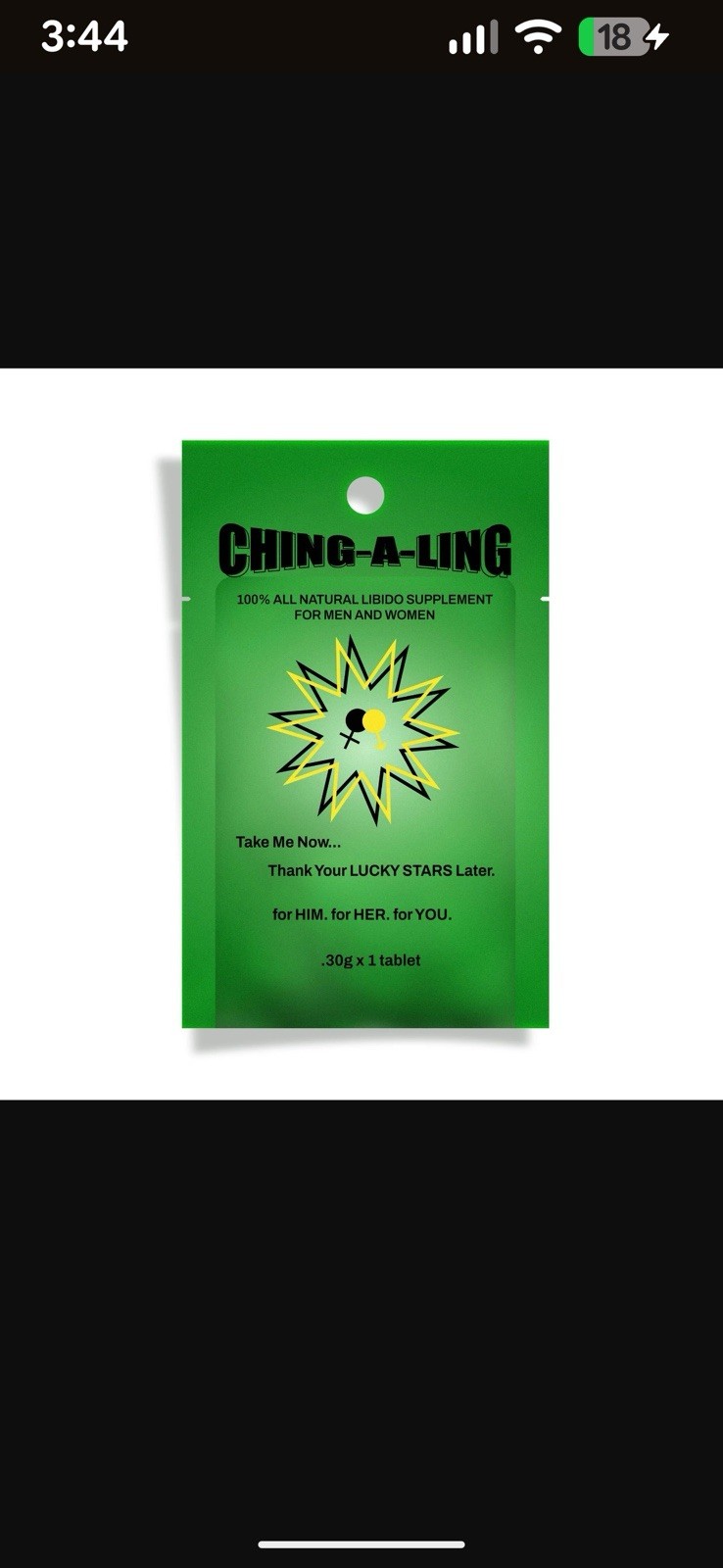 16 pills Ching A Ling Male Enhancement Herbal Supplement