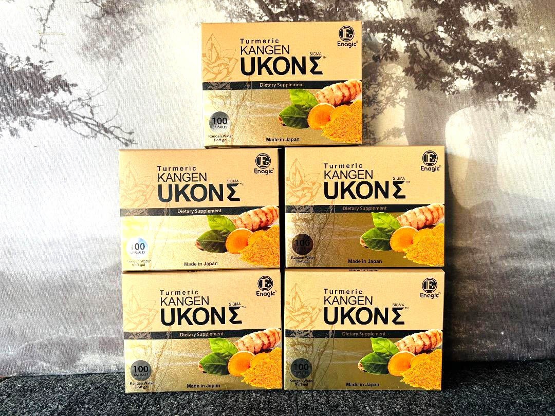5 Boxes Turmeric Kangen Ukon Turmeric ENAGIC 100 Vegan Softgels  Exp 09/2028