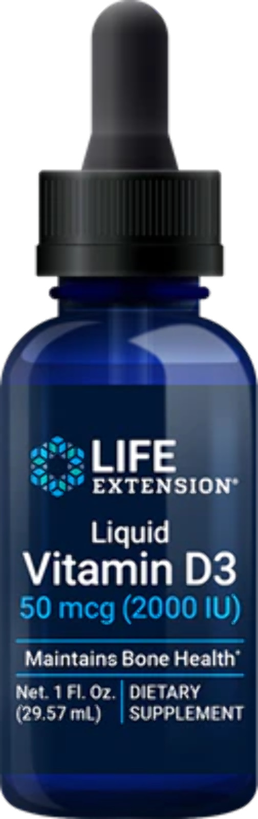 Liquid Vitamin D3, 50 mcg (2000 IU), 29.57 ml