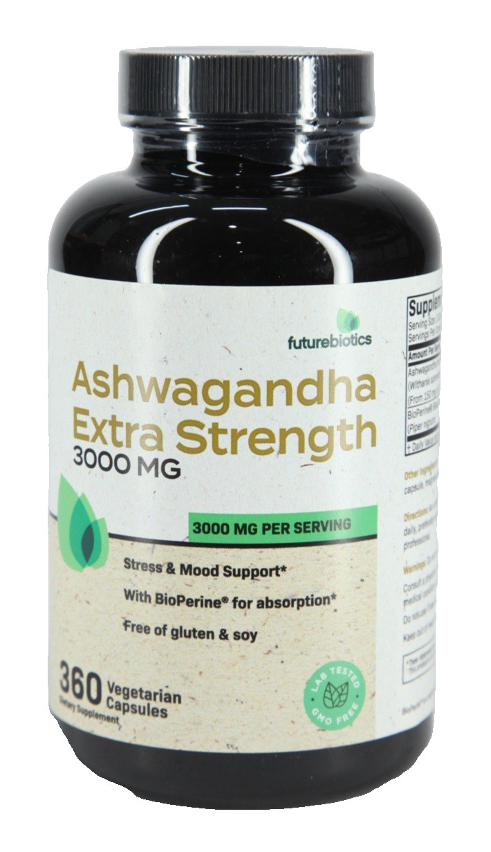 Futurebiotics Ashwagandha Extra Strength Stress & Mood Support 360 Count 01/25