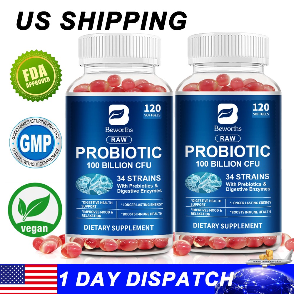 Probiotics 100 Billion CFU Potency Digestive Immune Health 120 Capsules DIGESTIV