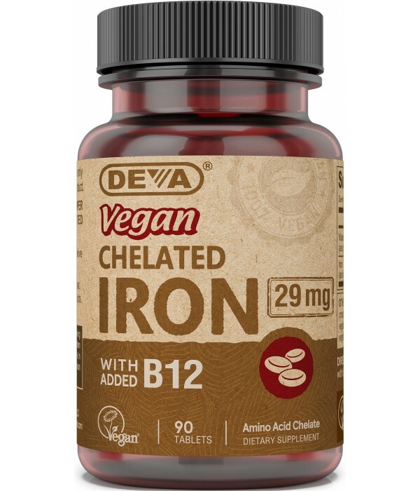 Deva Vegan Chelated Iron 29 mg 90 Tablets