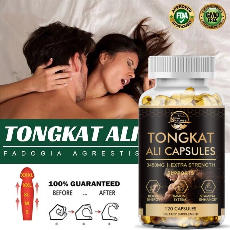 Tong-kat Ali LONGJACK PASAK BUMI GRADE A ROOT EXTRACT SUPPLEMENT 200:1 120 Caps