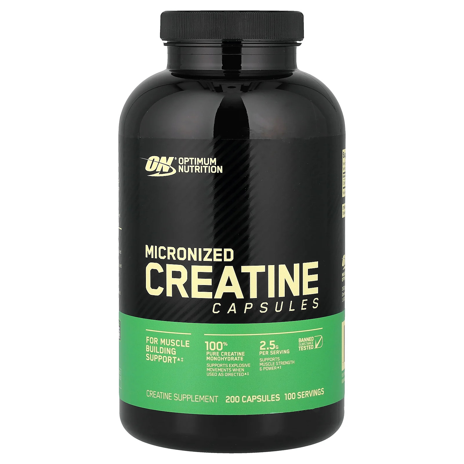 Micronized Creatine Capsules, 200 Capsules (1.25 g per Capsule )