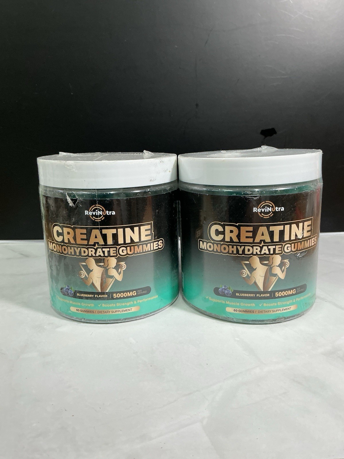 Creatine Monohydrate Gummies (2 PACK)  120ct Blueberry 5000mg Per Serving
