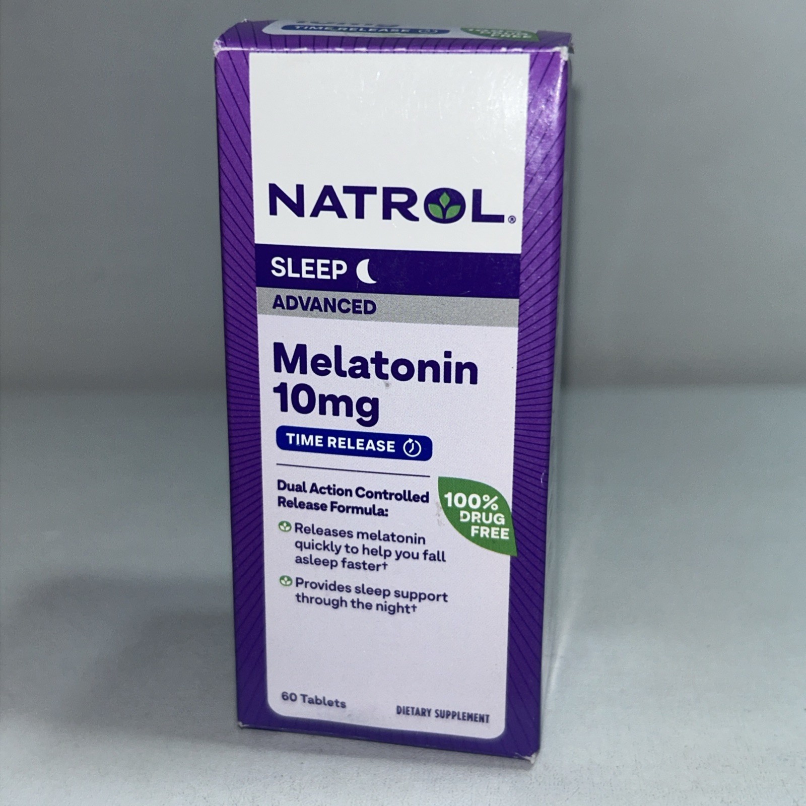 Sealed Natrol Sleep Advanced Melatonin 10 Mg, 60 Tabs