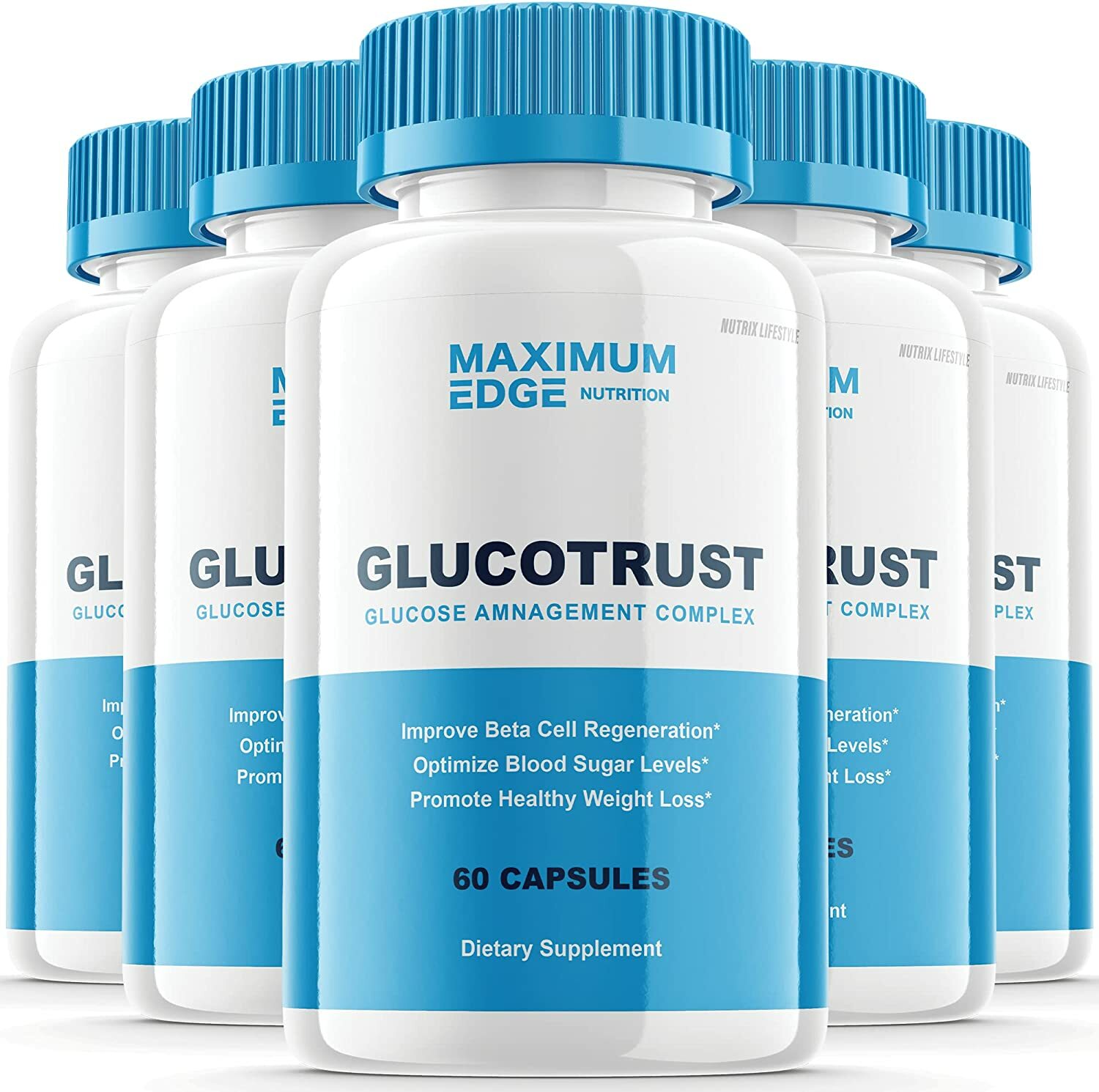 Glucotrust Capsules Blood Sugar Support Supplement Glucotrust Glucose (5 Pack)