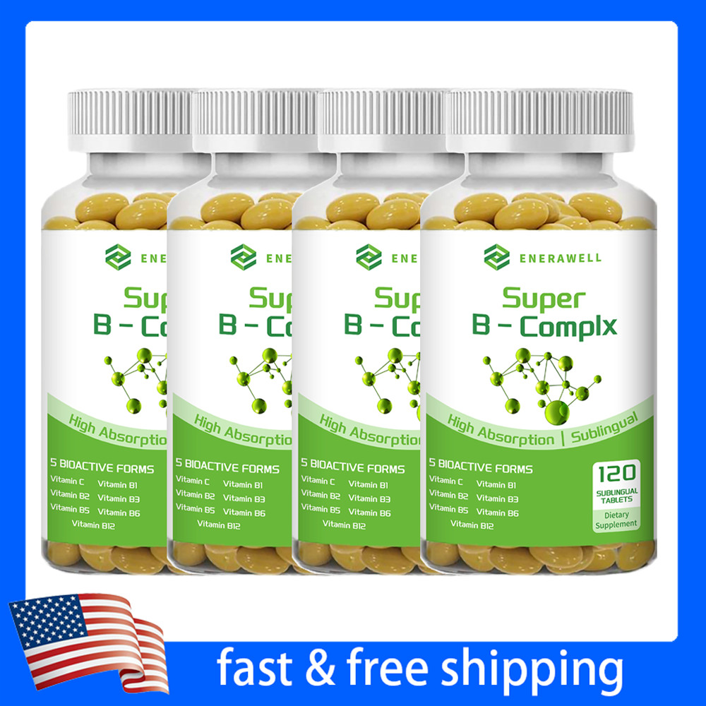 Vitamin B Complex B1,B2,B3,B5,B6,B12, Biotin Immune Support Pills 120 Capsules