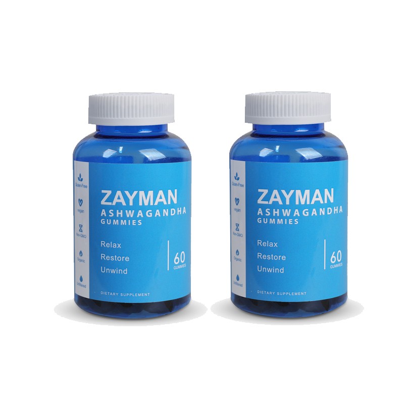 ZAYMAN Nutrition Ashwagandha Gummies Mixed Berry 60 gummy 2PCS