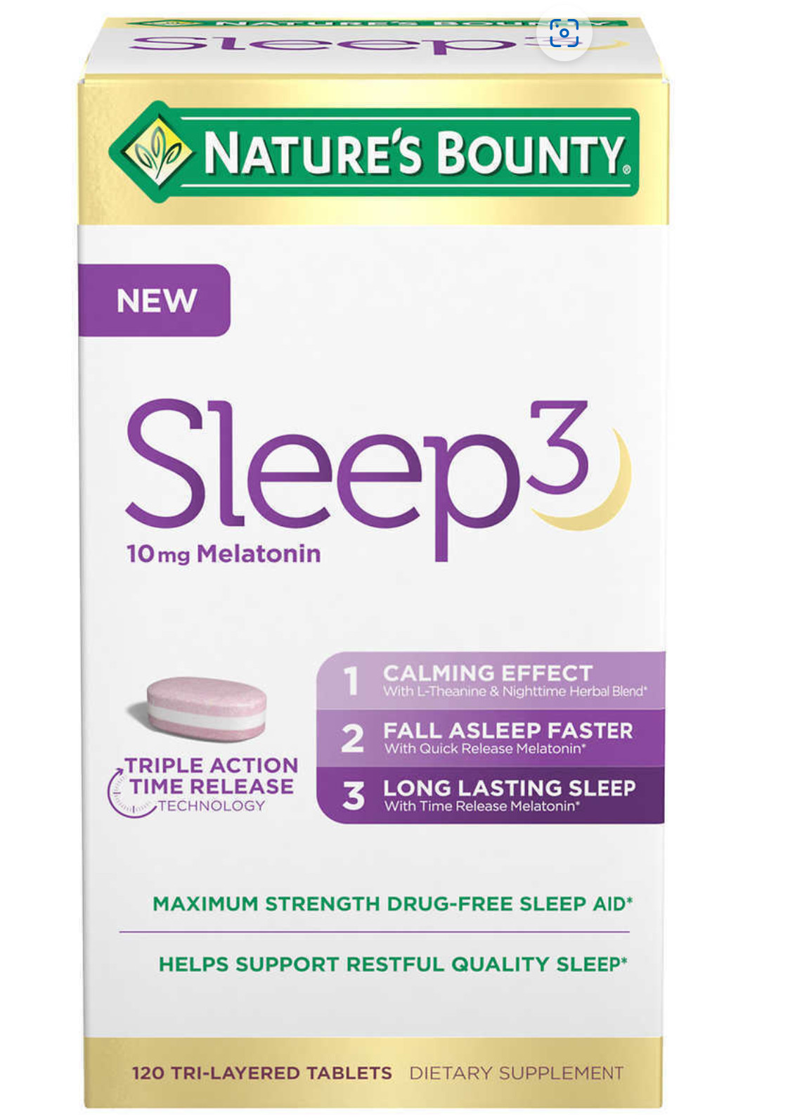 Nature’s Bounty Sleep3 Melatonin – 120 Tablets 2026 and up dates