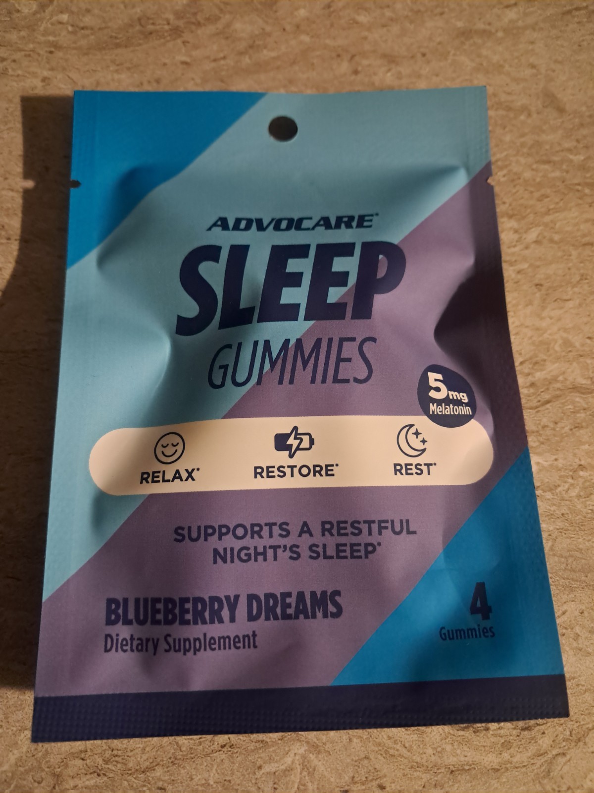 Advocare Sleep Gummies Sample Blueberry Dreams 5mg Melatonin
