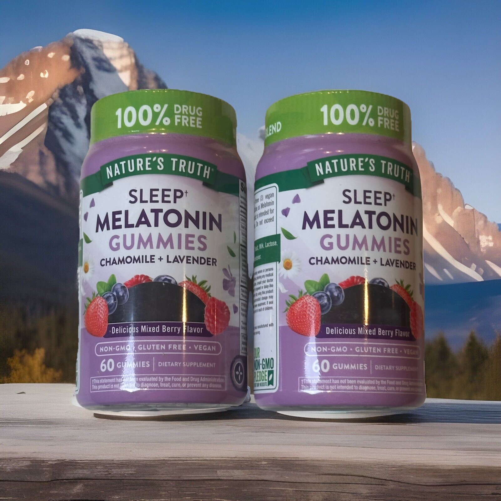 Lot Of 2 Bottles – 60ct MELATONIN Gummies NEW & SEALED