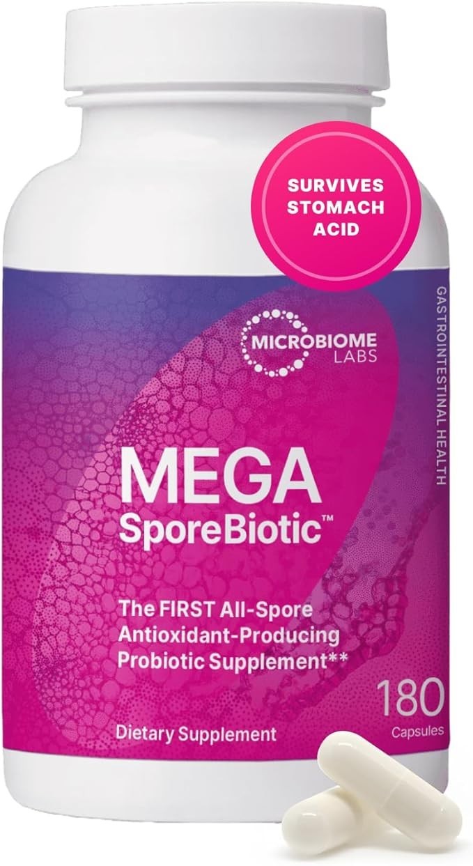 Mega Sporebiotic Gut Health Probiotic Supplement for Men & Women 180 Capsules