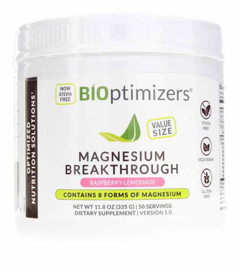 Bioptimizers Magnesium Breakthrough Raspberry Lemonade – 8 Forms of Mag 11.08oz