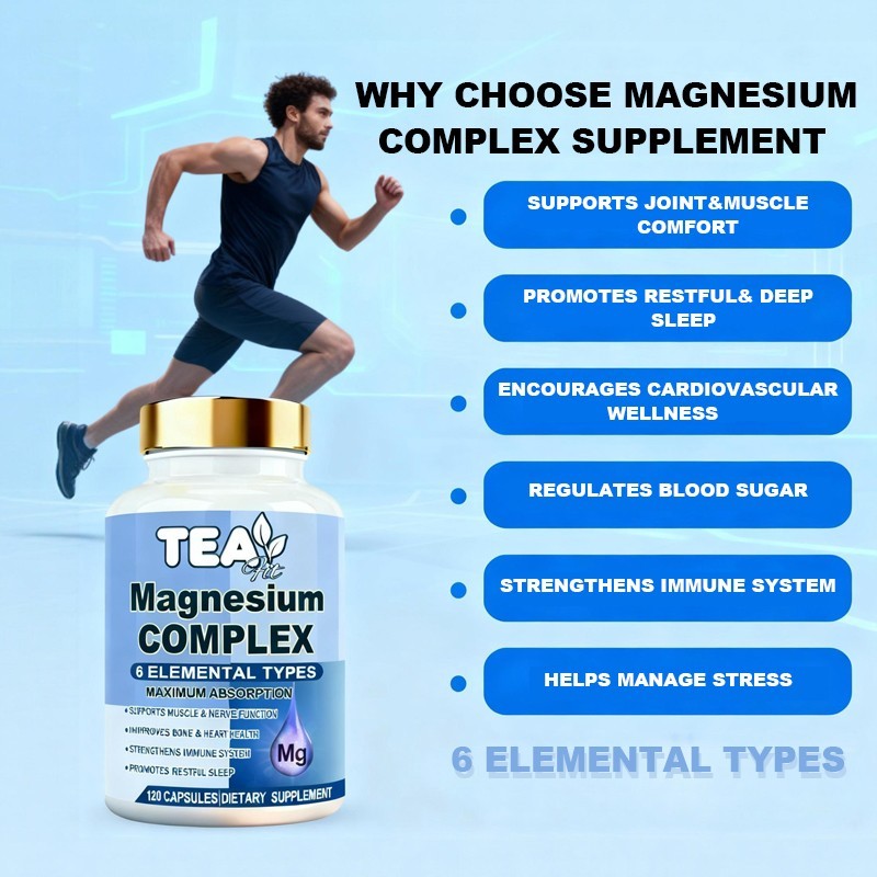 Magnesium Complex Muscle Relaxation Immune Energy Cardiovascular Support 500mg