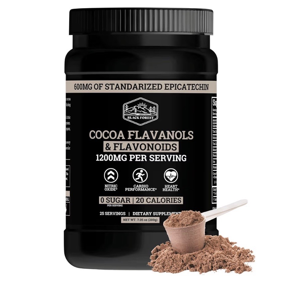 Black Forest High Flavanol Cocoa Powder and Flavonoids Supplements 1200mg