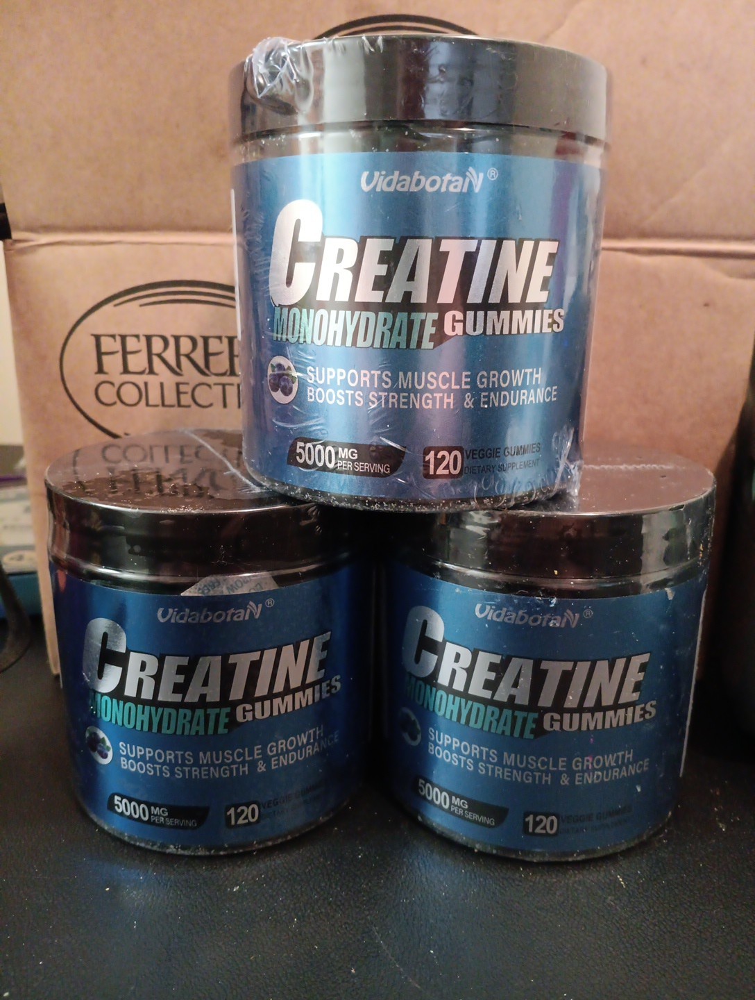 3X Vidabotan Creatine Monohydrate Gummies Blueberry Flavored