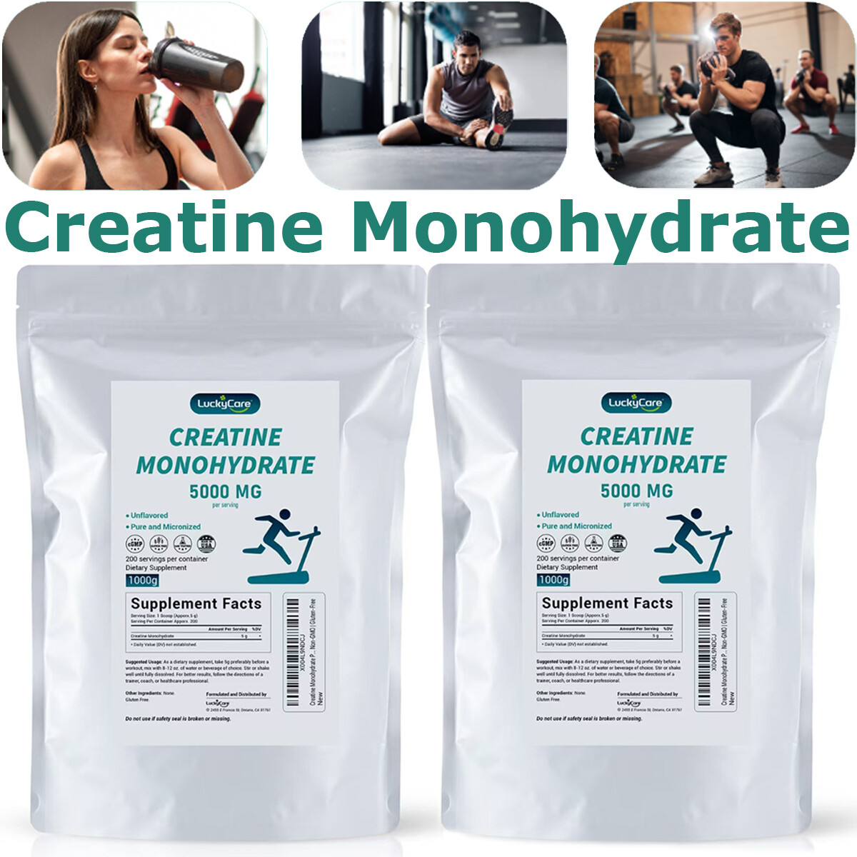 1/2KG Non-GMO Micronized Creatine Monohydrate Powder Unflavored VeganFriendly