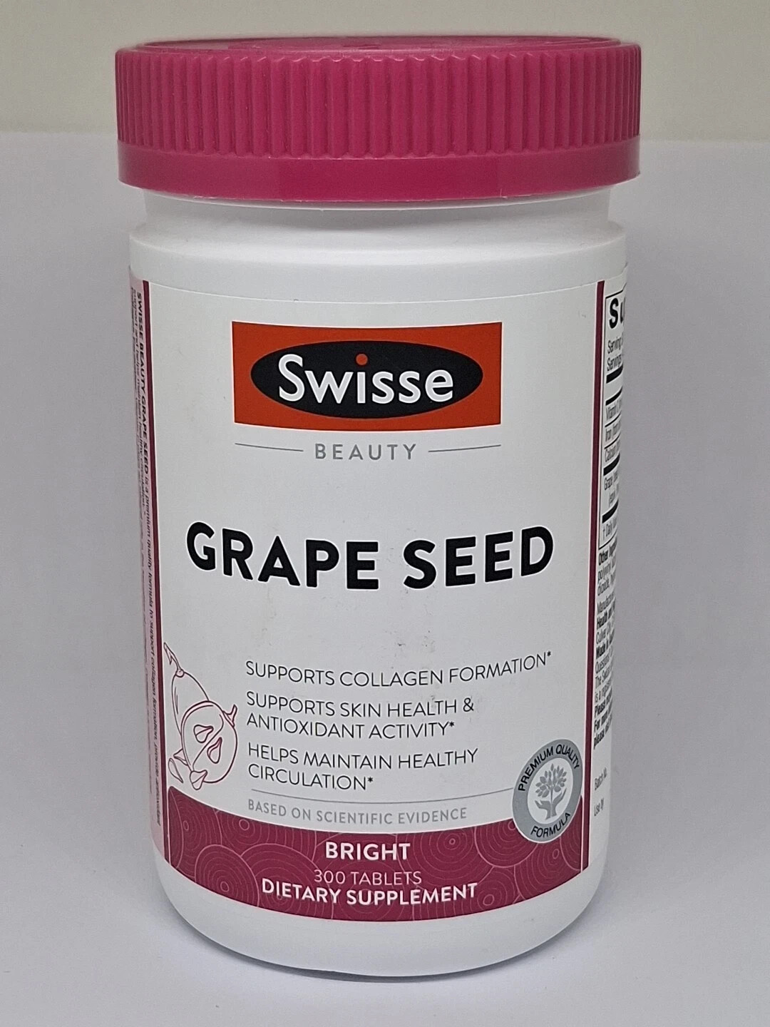 Swisse Grape Seed, 300 tablets supports collagen formation grapeseed exp 7/27