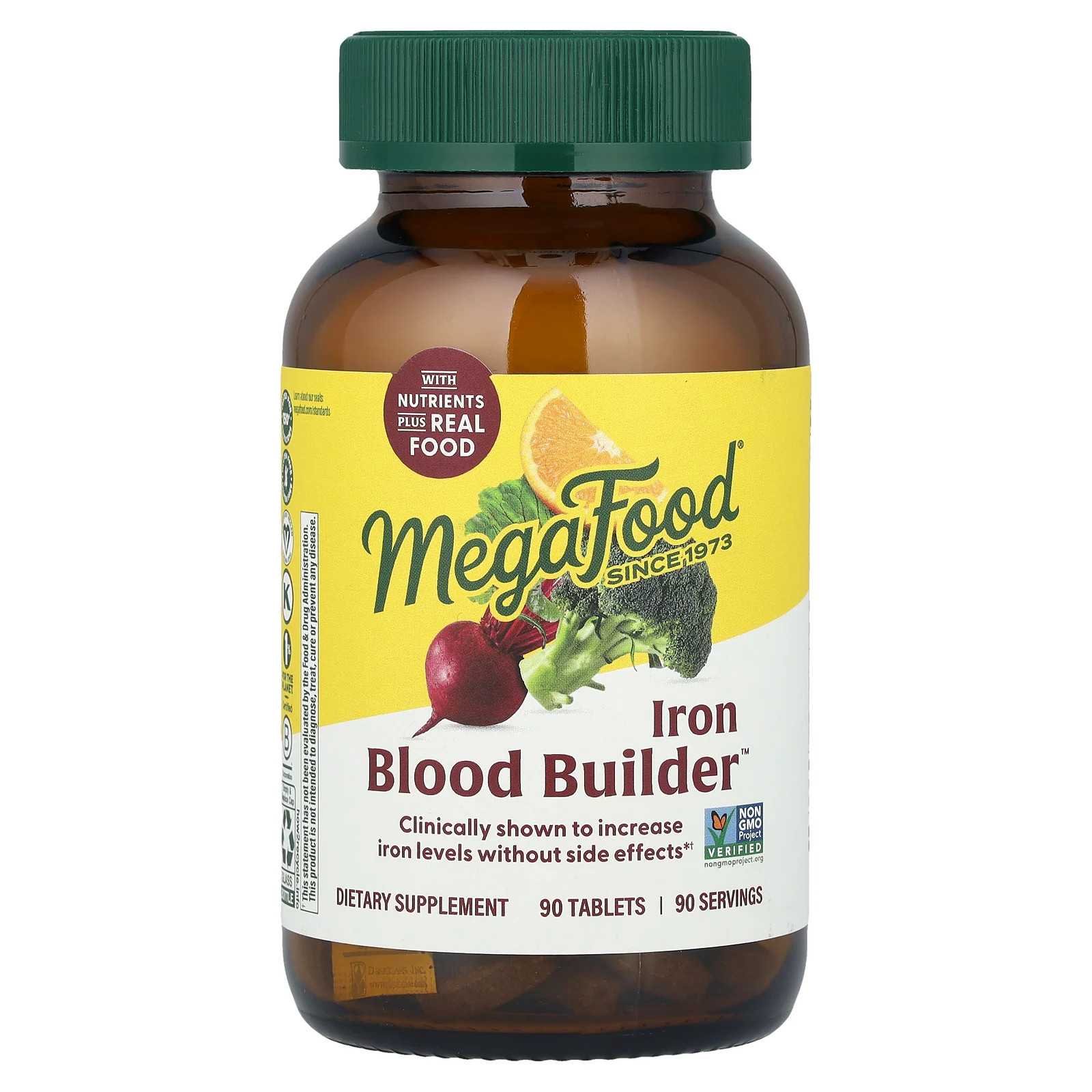 MegaFood Blood Builder 90 Tablets Dairy-Free, Kosher, Non-GMO, NSF Certified,