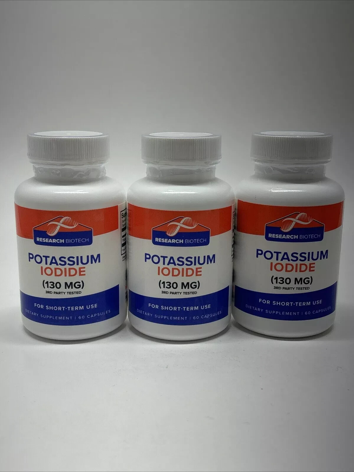 3 Pack Research Biotech Potassium + Iodide 65 Mg 60 Ct