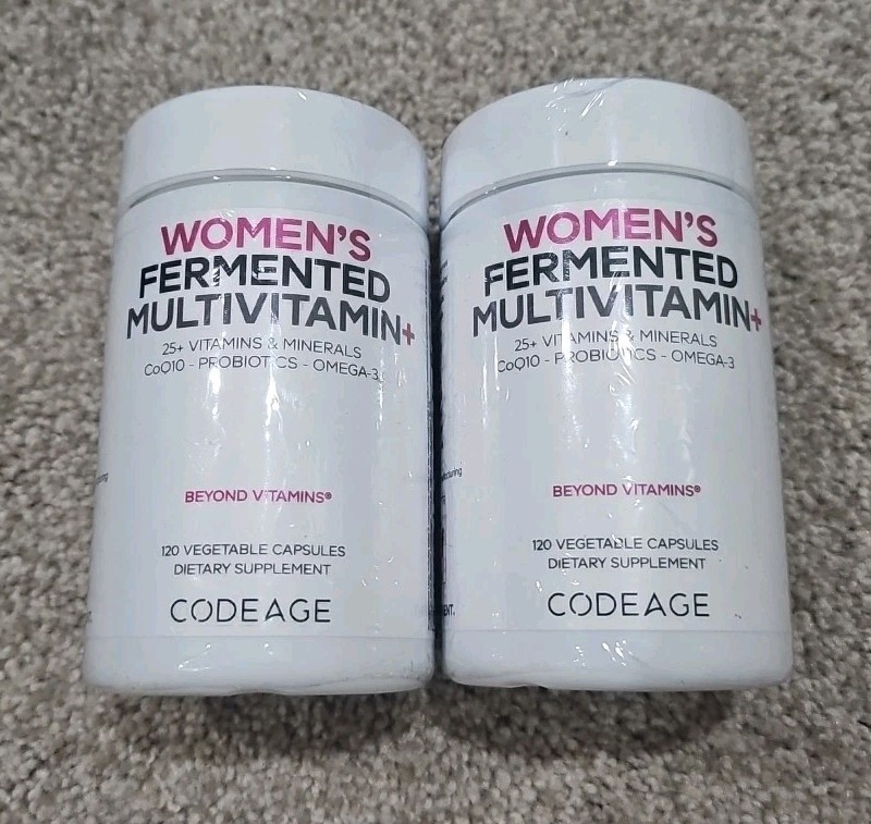 2x Lot- Women’s Fermented Multivitamin, 240 Vegetable Capsules Total – Exp 4/27